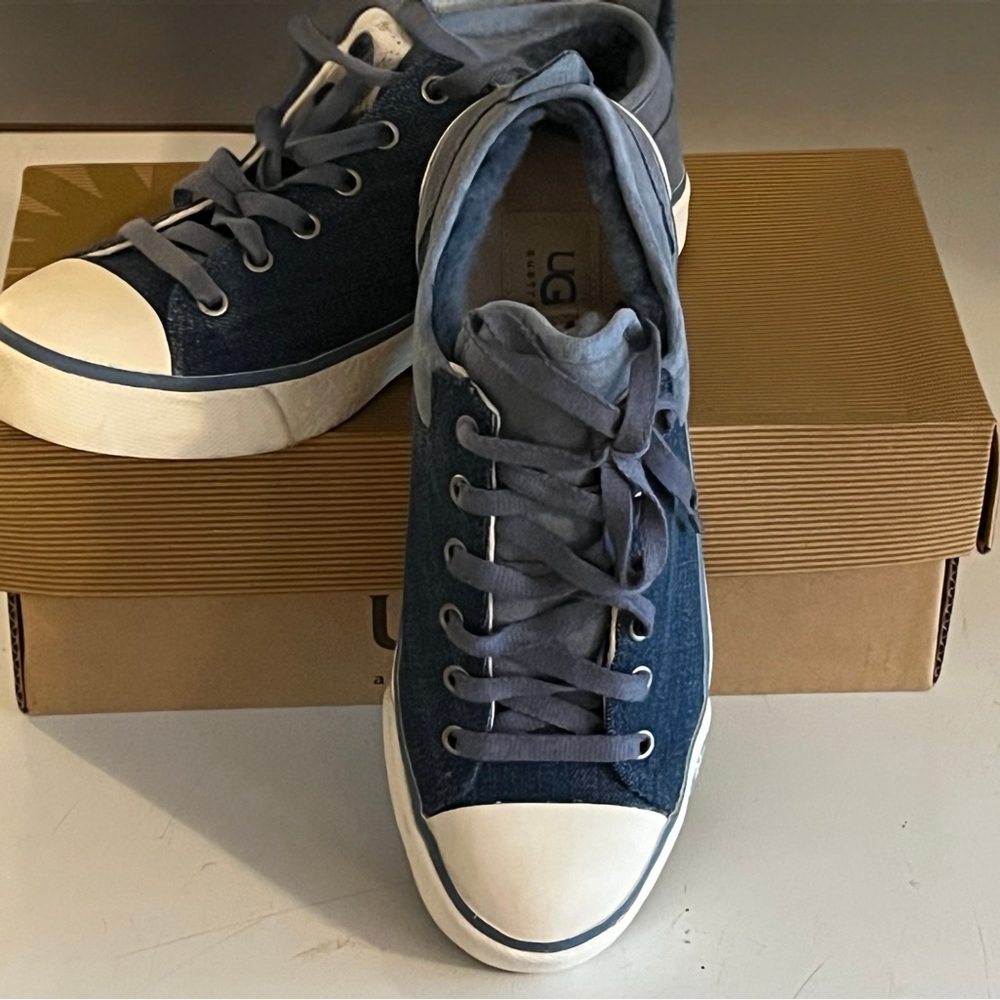 UGG Denim Blue and White Casual Sneakers